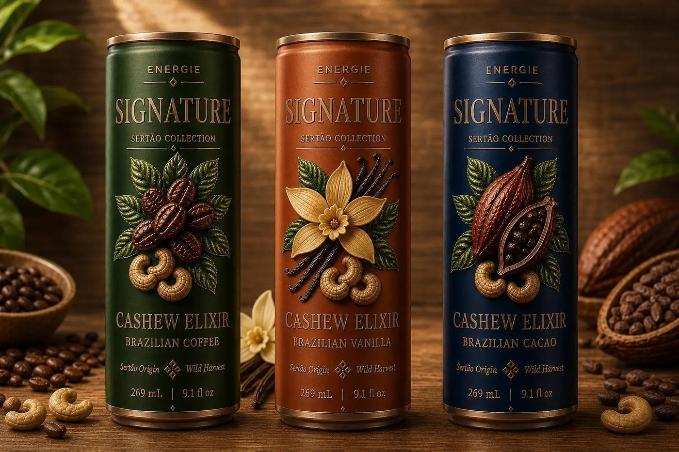 Signature — three cans